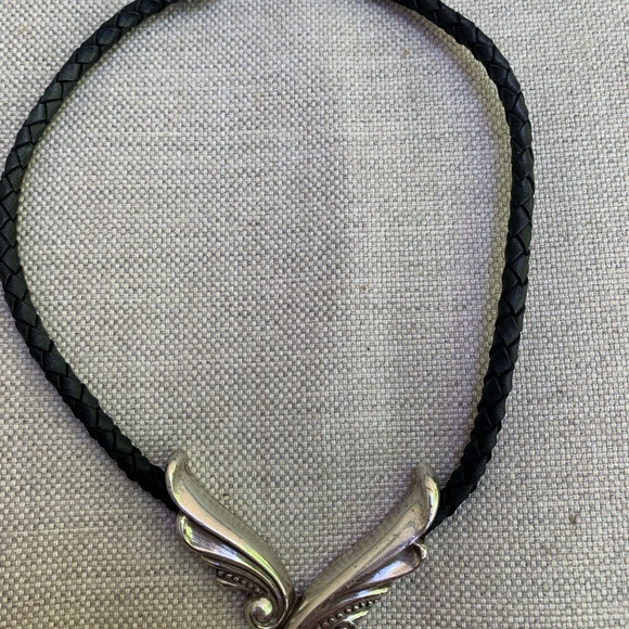 Brighton Leather and Silver Necklace - Picture 3 of 5